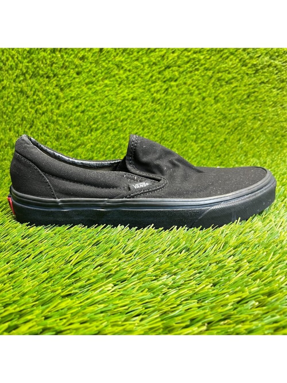 Vans Classic Slip On Womens Size 9 Black Outdoor Skate Walking Shoes Sneakers